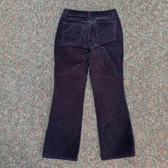 Talbots Corduroy Pants 8 Womens Curvy Black Bootcut Classic Capsule Wardrobe - Picture 2 of 5